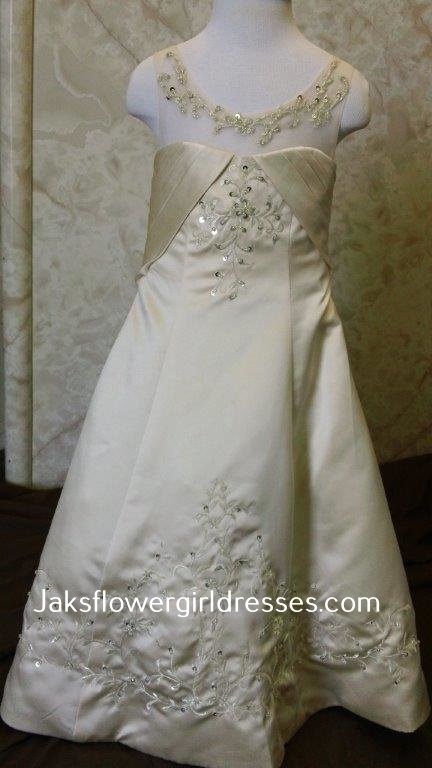 illusion neckline flower girl dresses